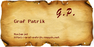Graf Patrik névjegykártya